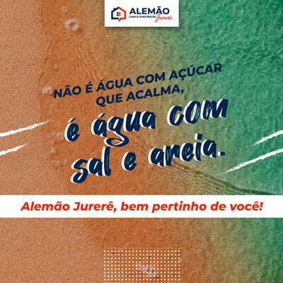 Não é água com açúcar que acalma, é água com sal e areia- Post Instagram
